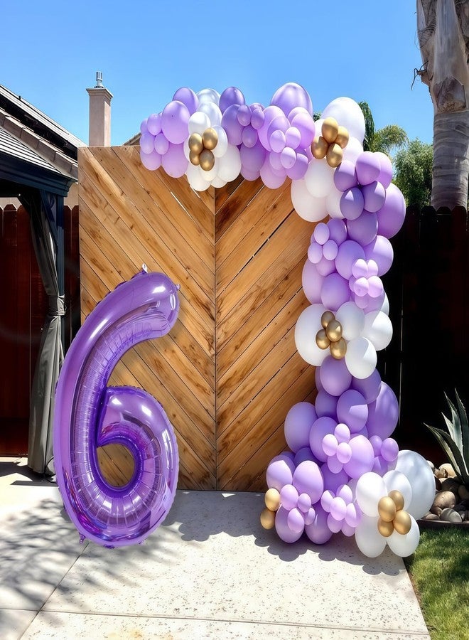 BBPOOL Purple 7 Balloon Number,40 Inch Number 7 Balloon Big Purple 7 Foil Mylar Helium Balloon for Birthday Party Decorations - Image 3